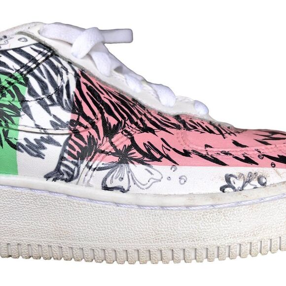 CUSTOM Air Force 1 Low 'Tiger Print' Size 4.5 - Picture 10 of 16